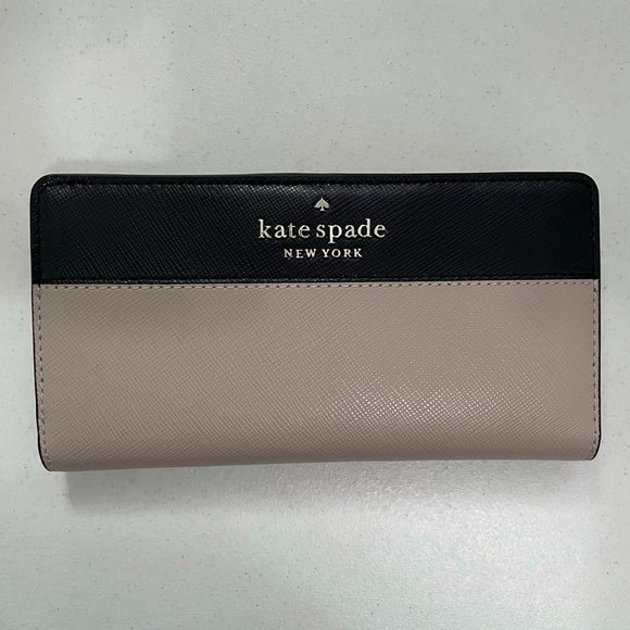 Kate Spade large slim bifold wallet-Staci colorblk - Picture 1 of 6